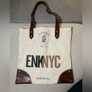 Sandast Tote with leather edges